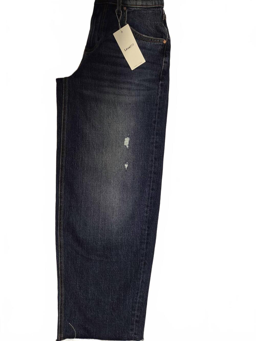 NEW LEVEL99 women's barrel jean in dark stone wash
